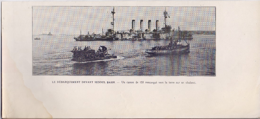 Le debarquement devant Seddul Bahr (Turquie). Illustrazione 1915
