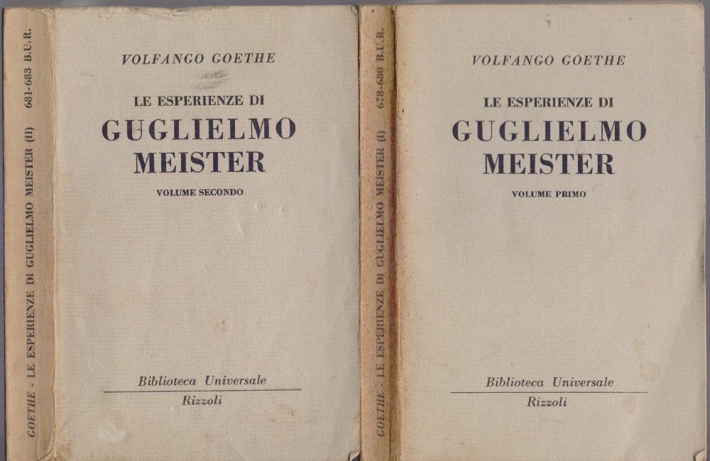 Le esperienze di Gugliemo Meister Vol I e II (678-680+681-683) …