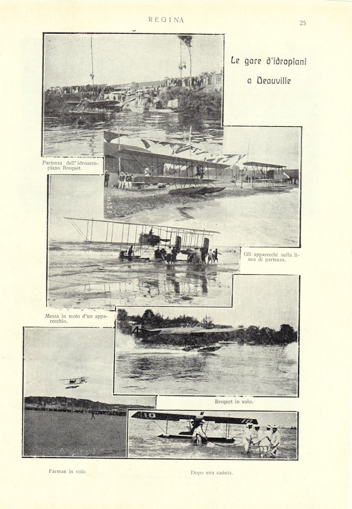 Le gare di idroplani a Deauville/Donne canottieri/Corse d'artisti. Immagine 1913.
