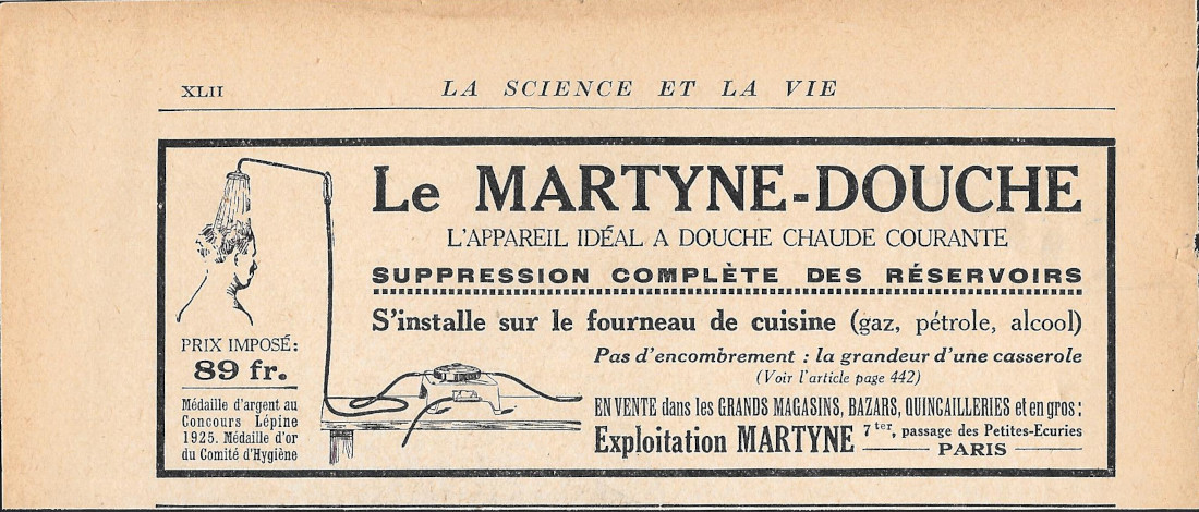 Le Martyne-Douche. L'appareil ideal a douche chaude courante - Advertising …