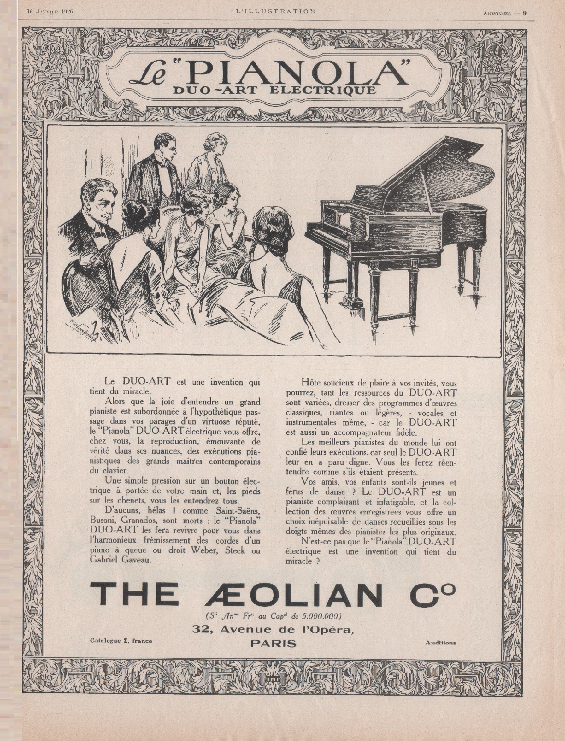 Le pianola Duo-Art electrique. The Aeolian Co./ Lincoln la voiture …
