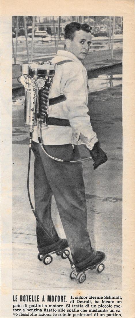 Le rotelle a motore. Stampa 1956