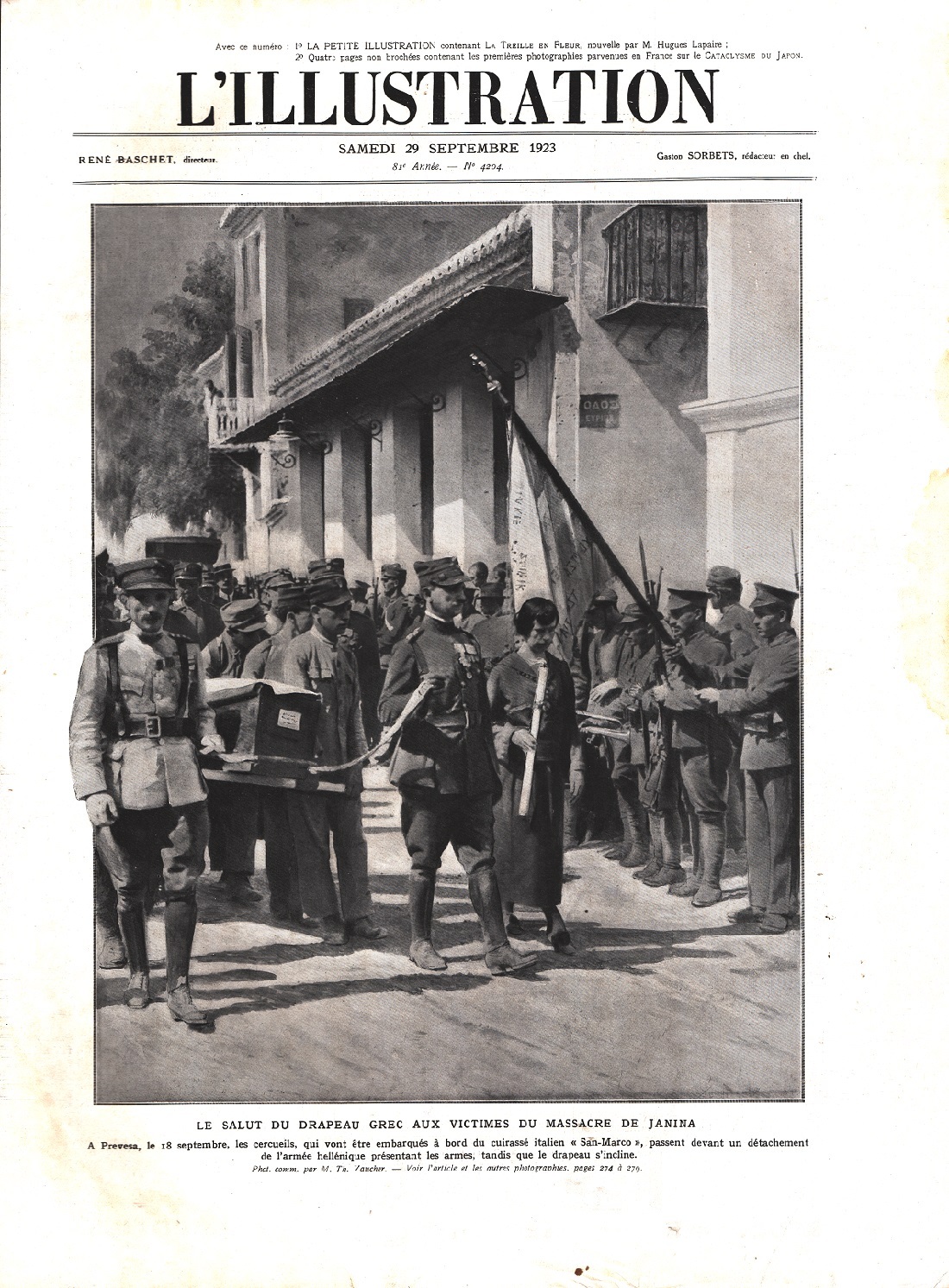 Le salut du drapeau grec aux victimes du massacre de …