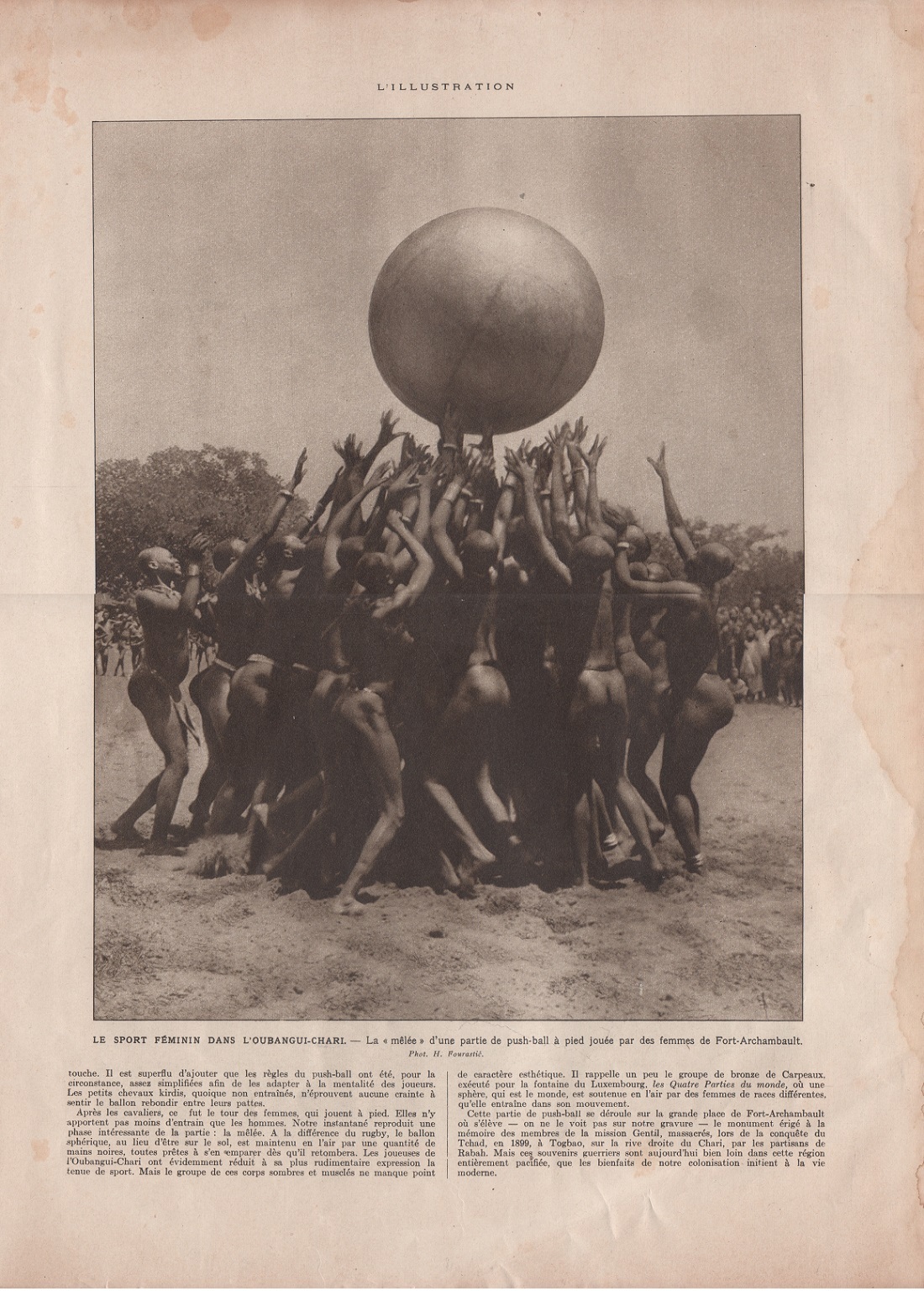 Le sport feminin dans l'Oubangui-Chari. Immagine 1926