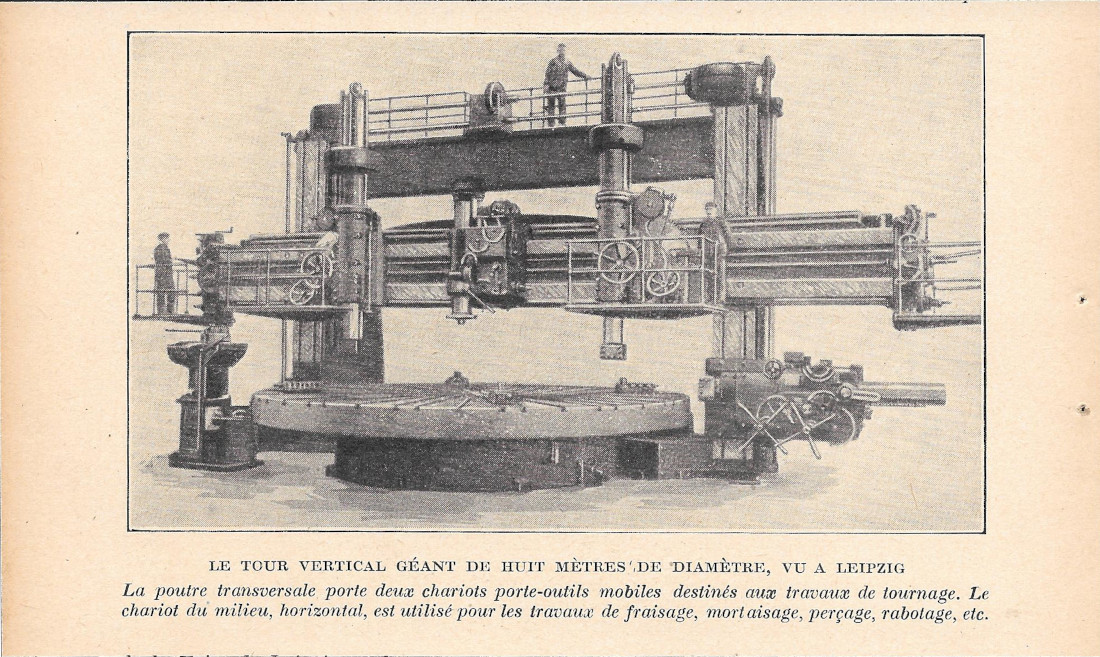 Le tour vertical géant de huit métres de diamètre vu …