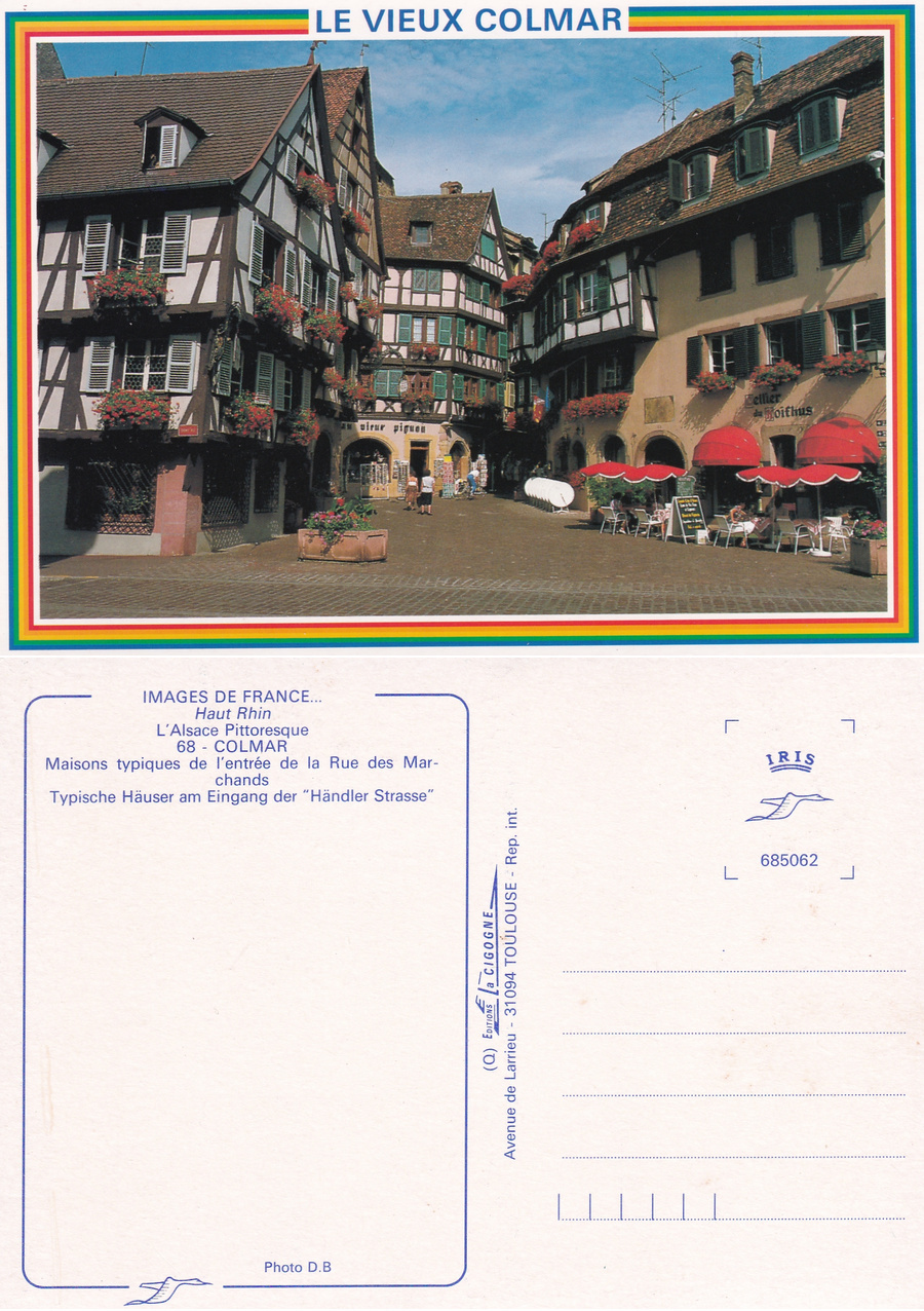 Le vieux Colmar. Maisons typiques. Non viaggiata