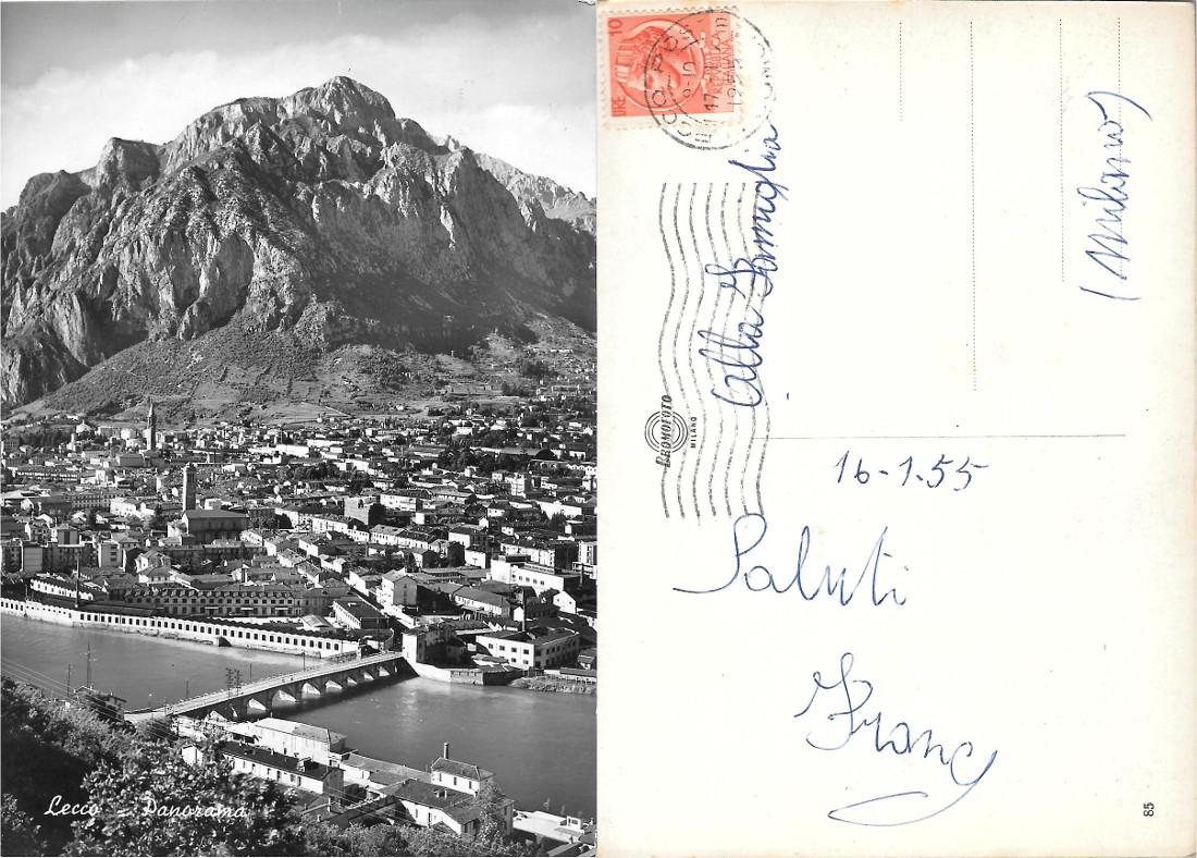 Lecco. Panorama. Viaggiata 1955