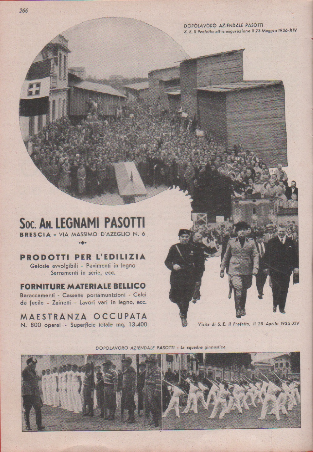 Legnami Pasotti. Advertising 1937