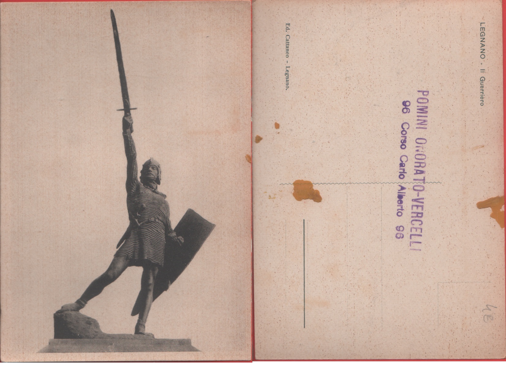 Legnano. Il guerriero. Non viaggiata