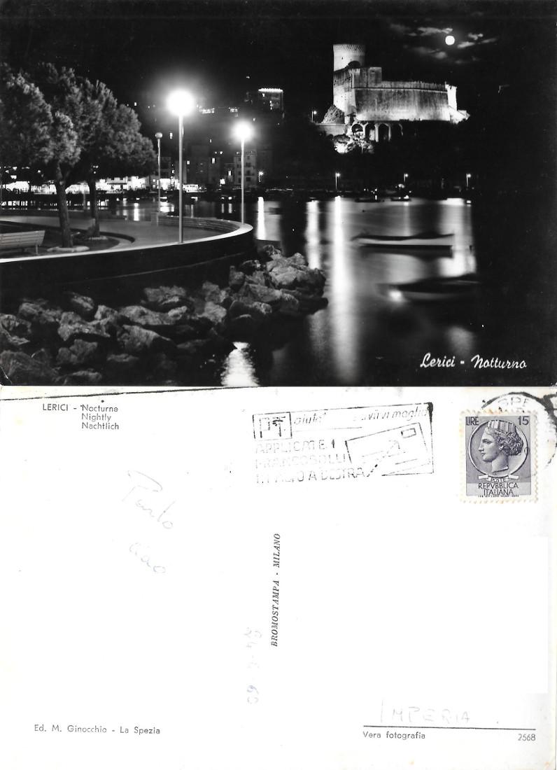 Lerici. Notturno. Viaggiata 1960