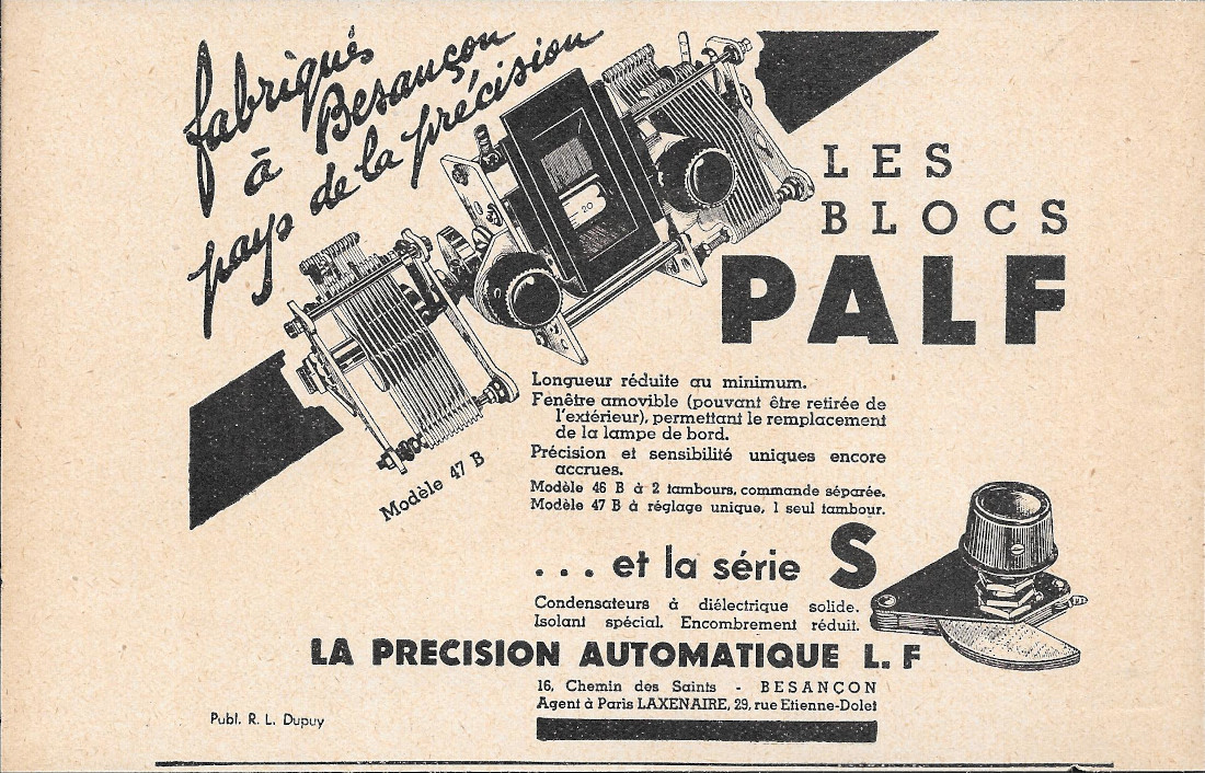 Les blocs Palf. La Precision AUtomatique L.f, Besancon - Advertising …