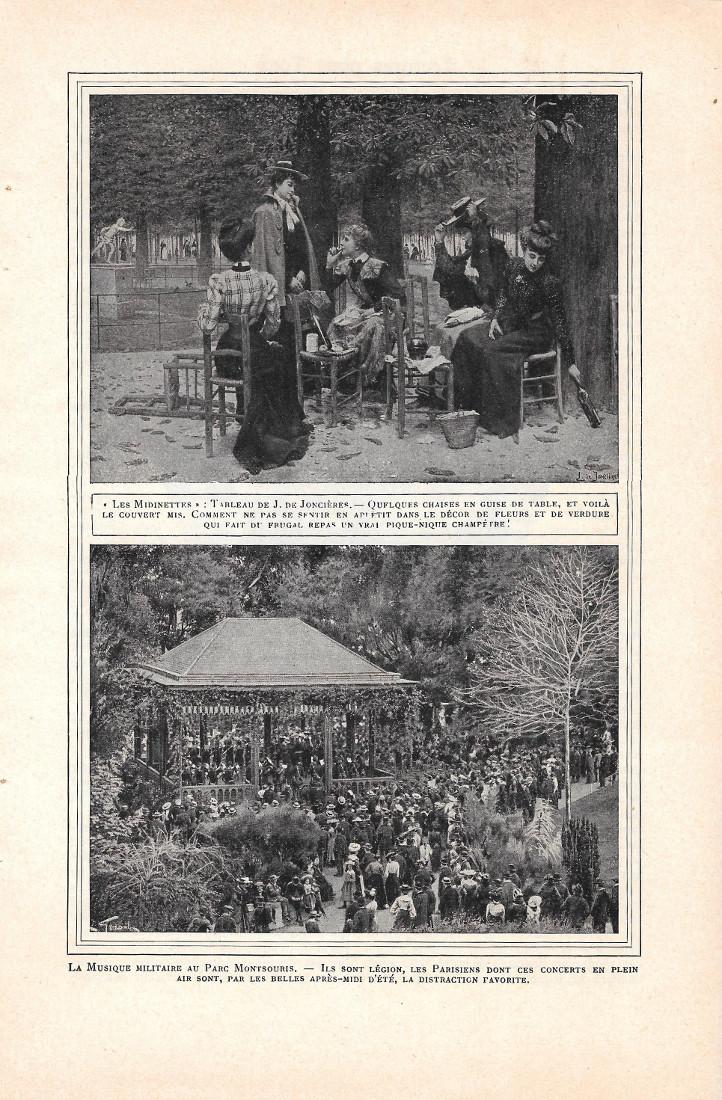 Les parcs de Paris. Stampa 1906