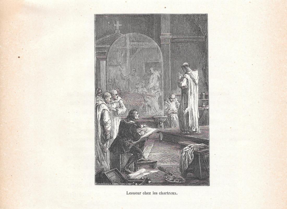 Lesueur chez les chartreux. Stampa 1888