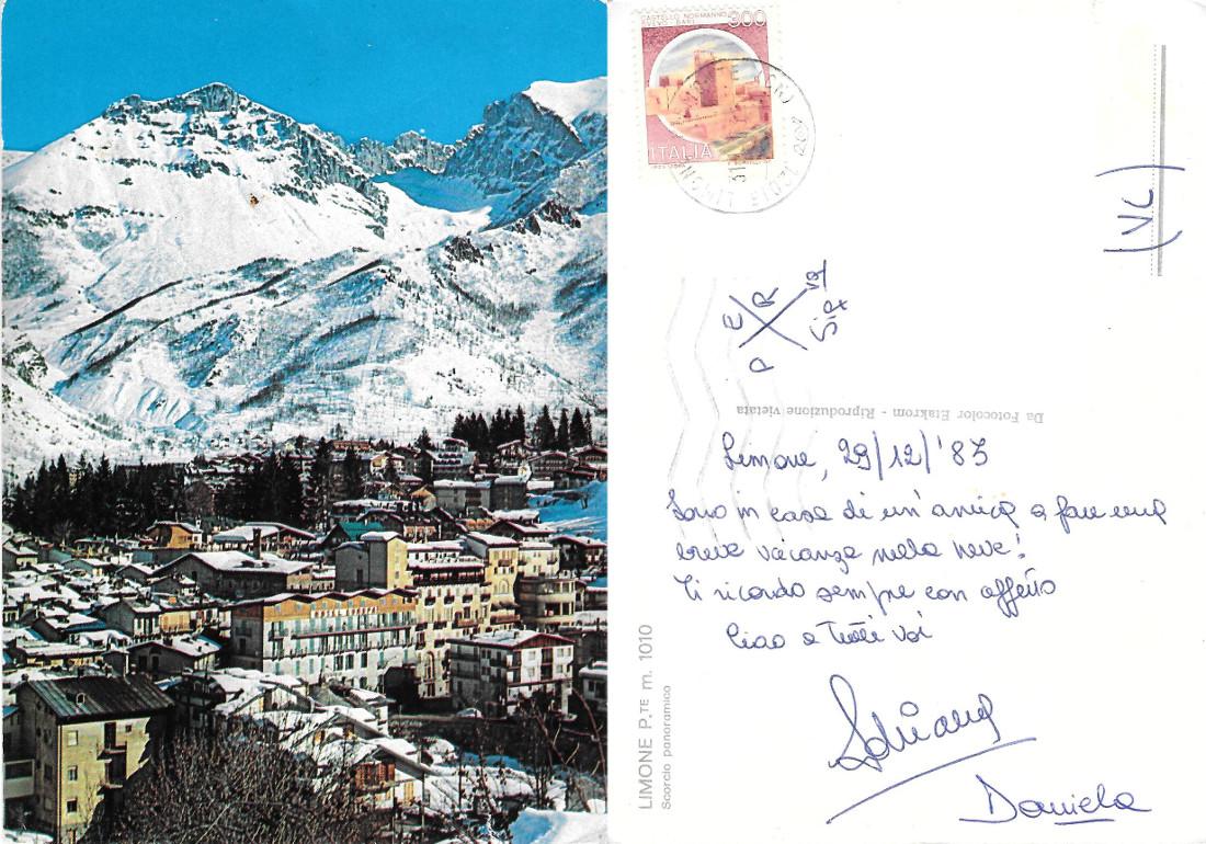 Limone P.te (CN). Scorcio panoramico. Viaggiata 1983