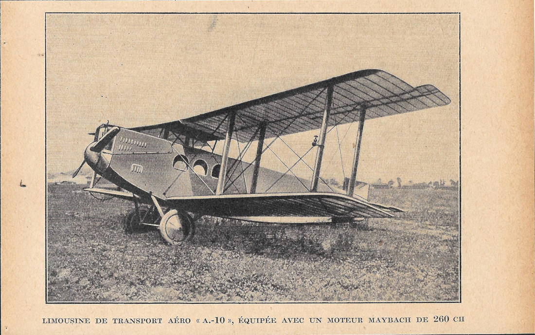 Limousine de transport Aéro A 10/Carte des Lignes Aériennes Tchcoslovaques …