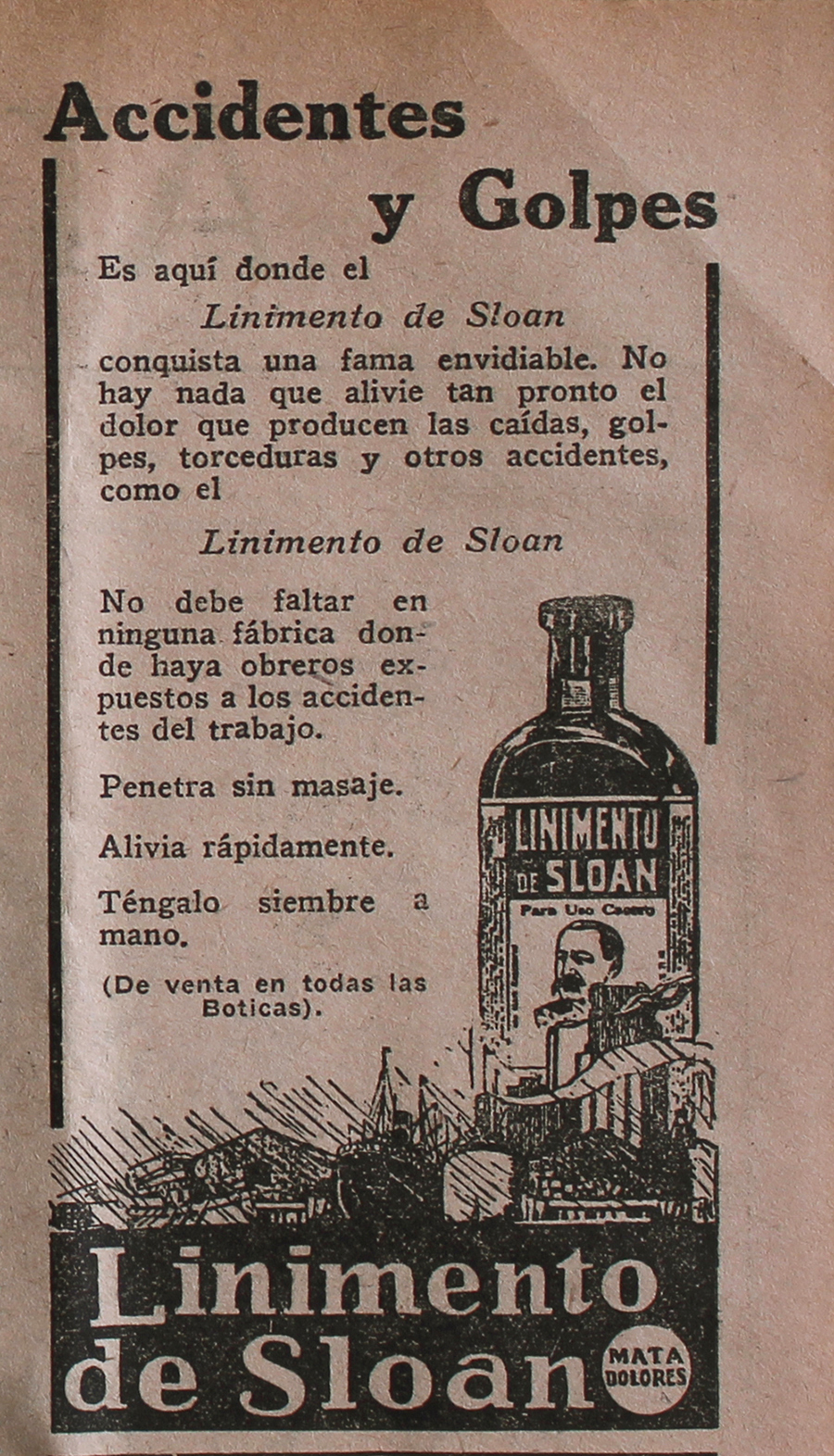 Linimento de Sloan - Advertising 1922