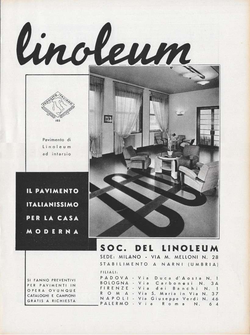 Linoleum - Advertising 1936