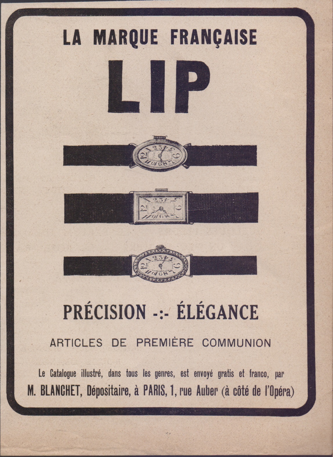 Lip, precison, elegance. Advertising 1923