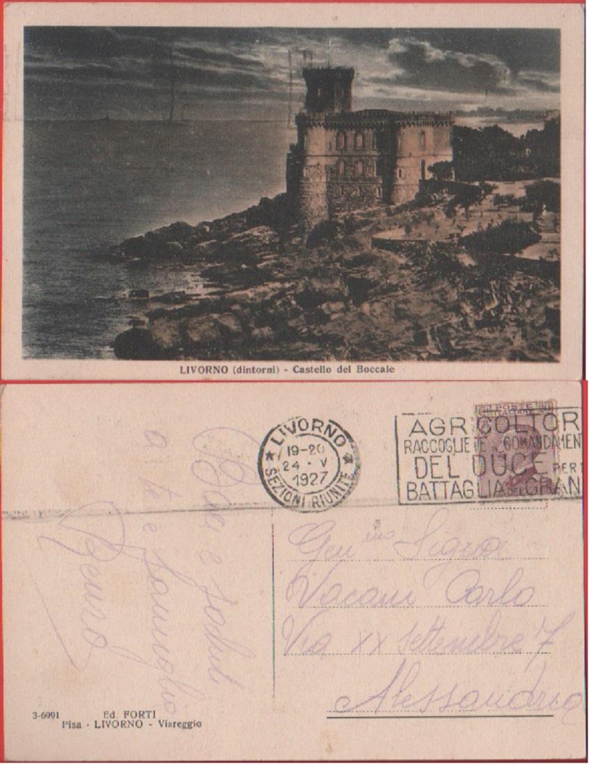 Livorno. Castello del Boccale. Viaggiata 1927