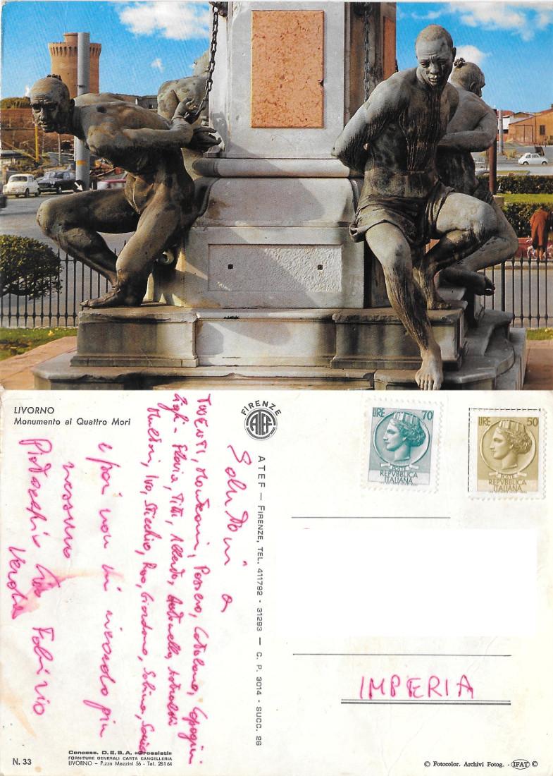 Livorno. Monumento ai Quattro Mori. Viaggiata