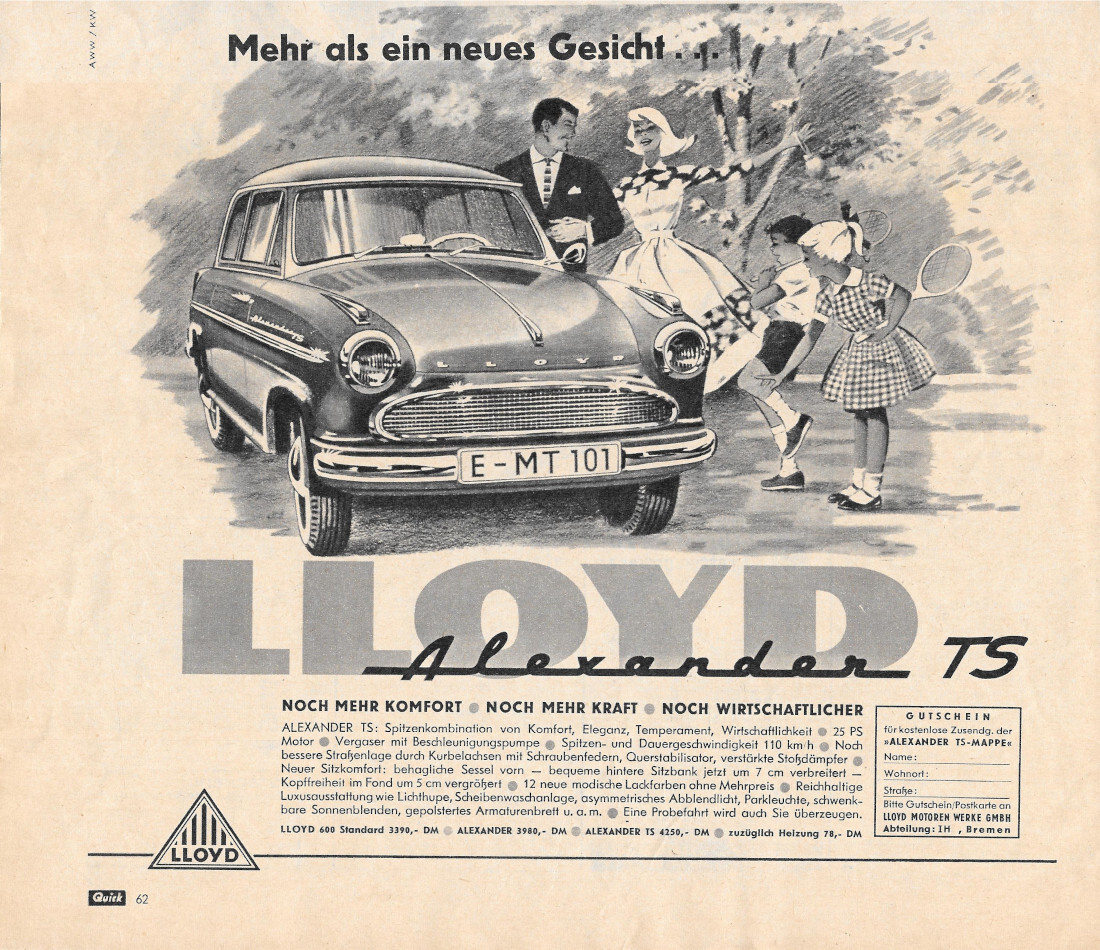 Lloyd Alexander TS - Advertising 1958