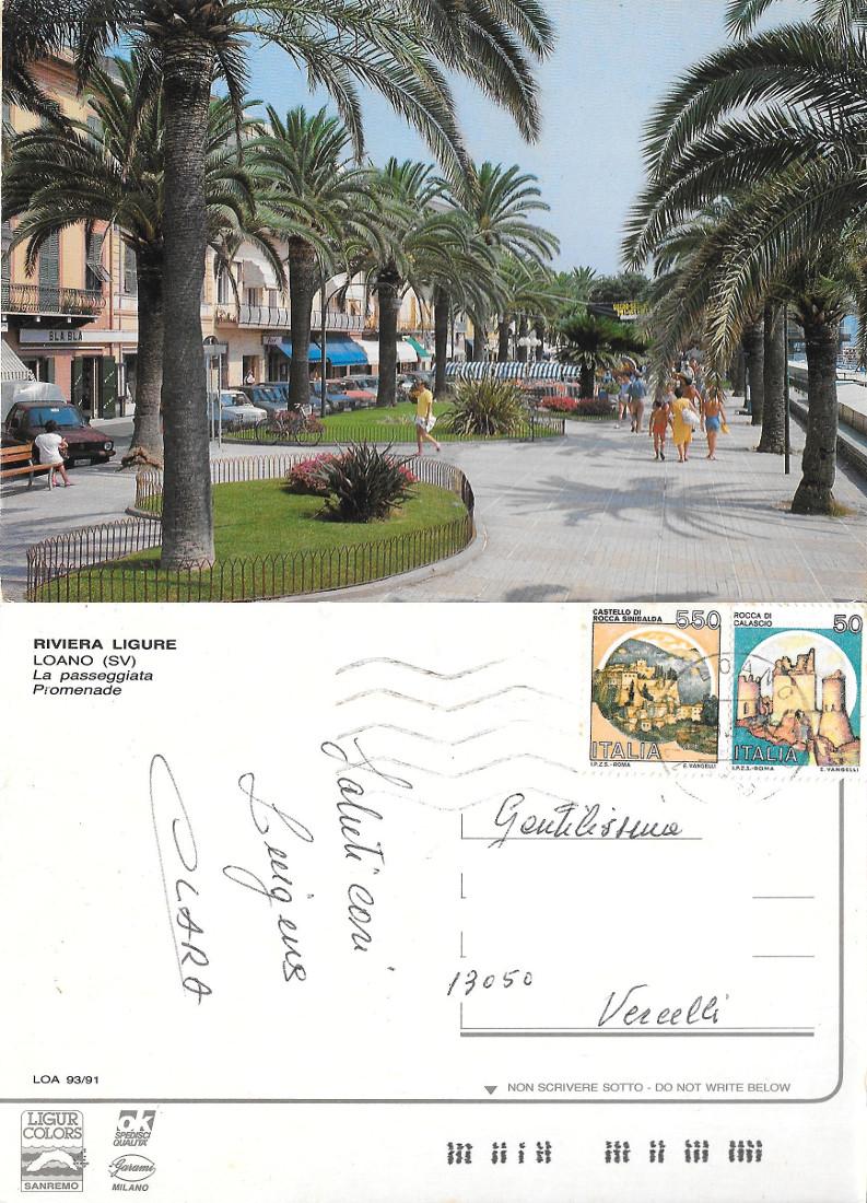 Loano (SV). La passeggiata. Viaggiata