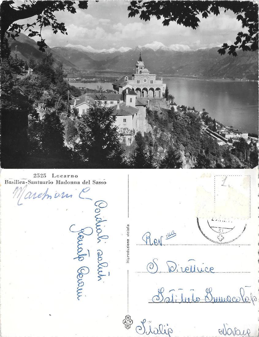 Locarno. Basilica Santuario Madonna del Sasso. Viaggiata