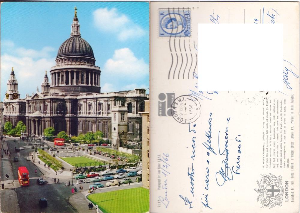 London. St. Paul's Cathedral. Viaggiata 1966