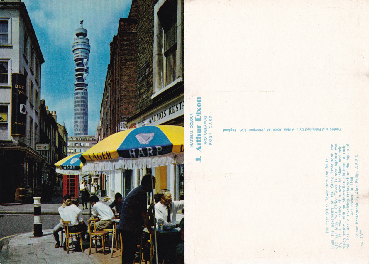 London. The Post Office Tower from the South. Non viaggiata