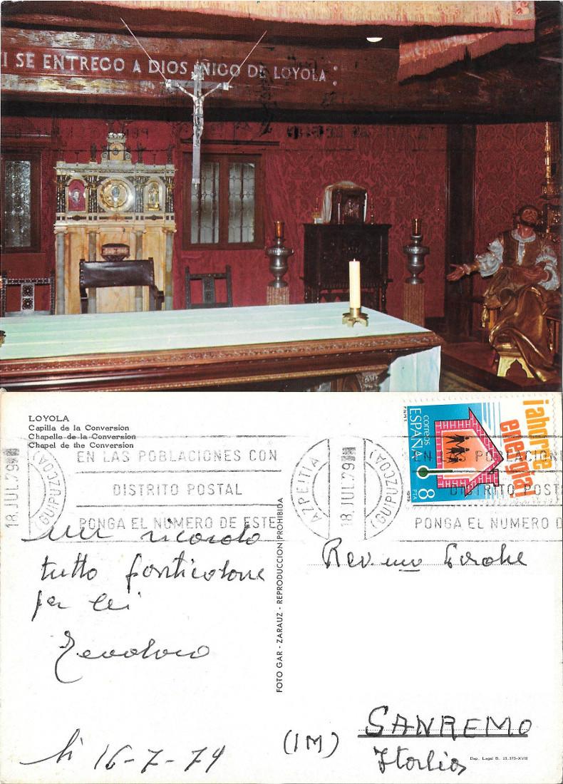 Loyola (SP) Capilla de la Conversion. Viaggiata 1979