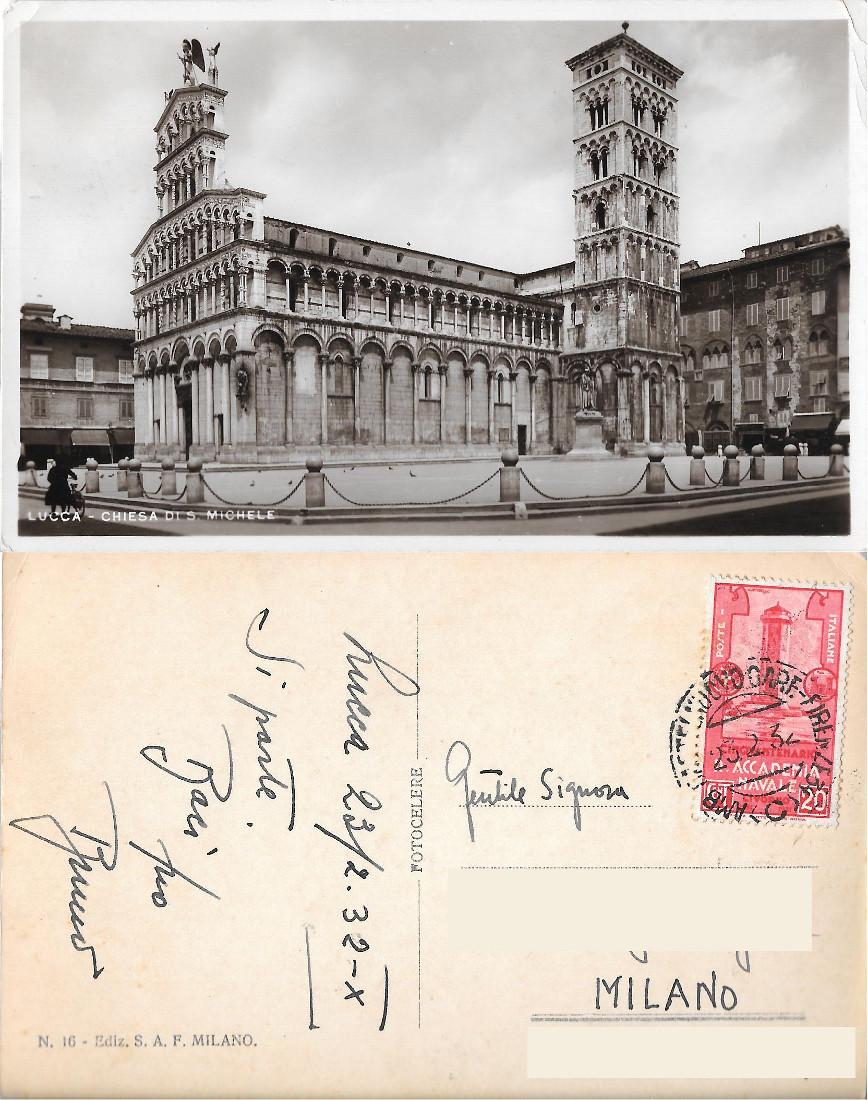 Lucca. Chiesa di S. Michele. Viaggiata 1932