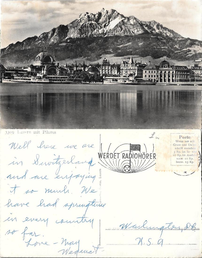 Luzern mit Pilatus. Viaggiata