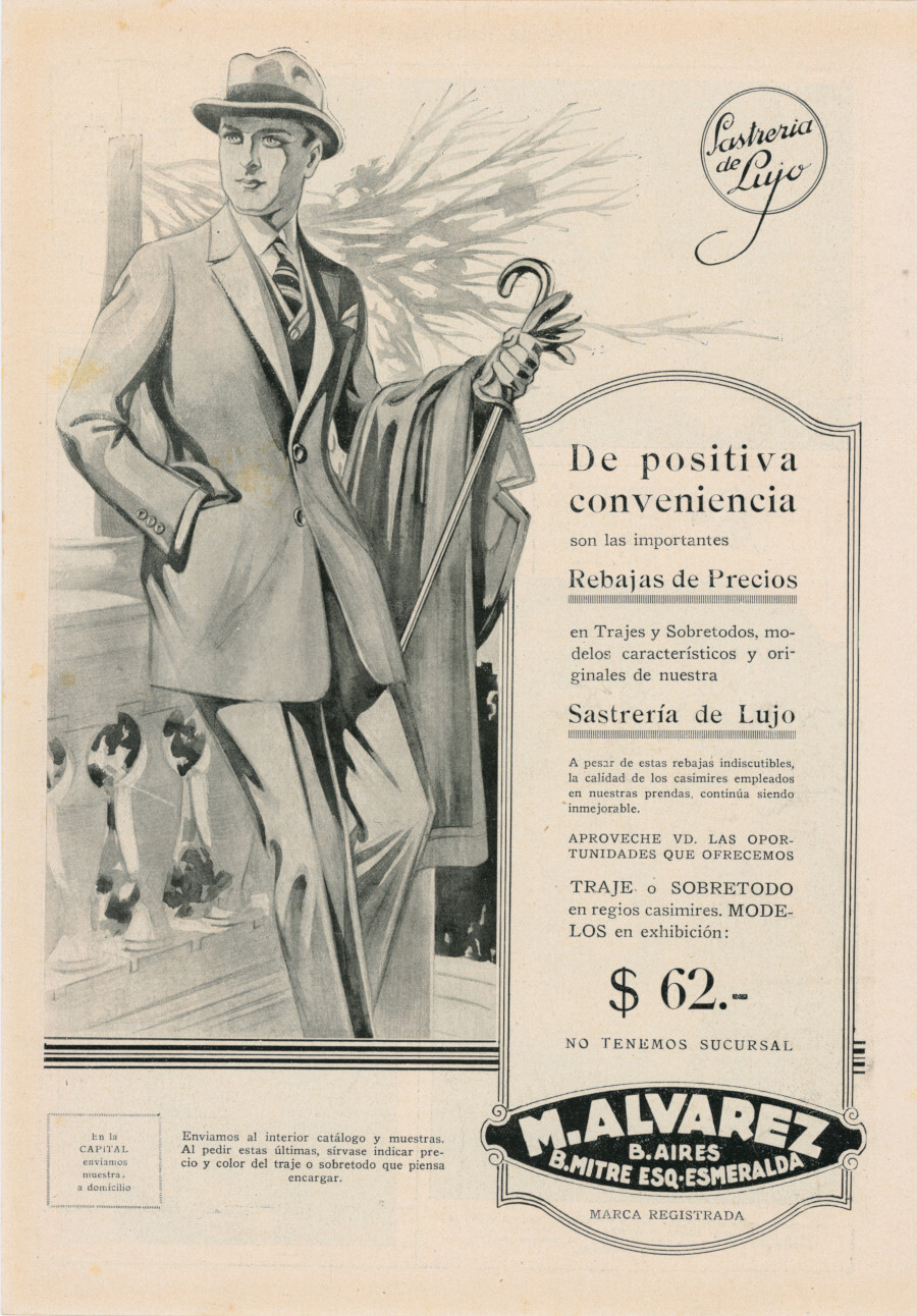 M. Alvarez. De positiva conveniencia. Advertising 1922