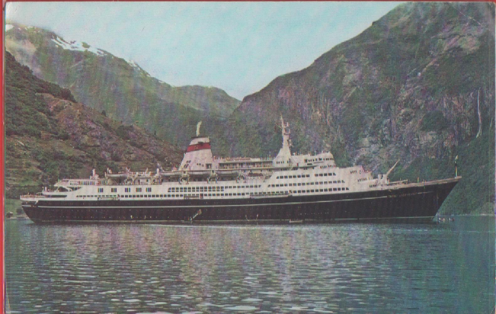 M/n Taras Shevchenko in un fiordo norvegese. Non viaggiata