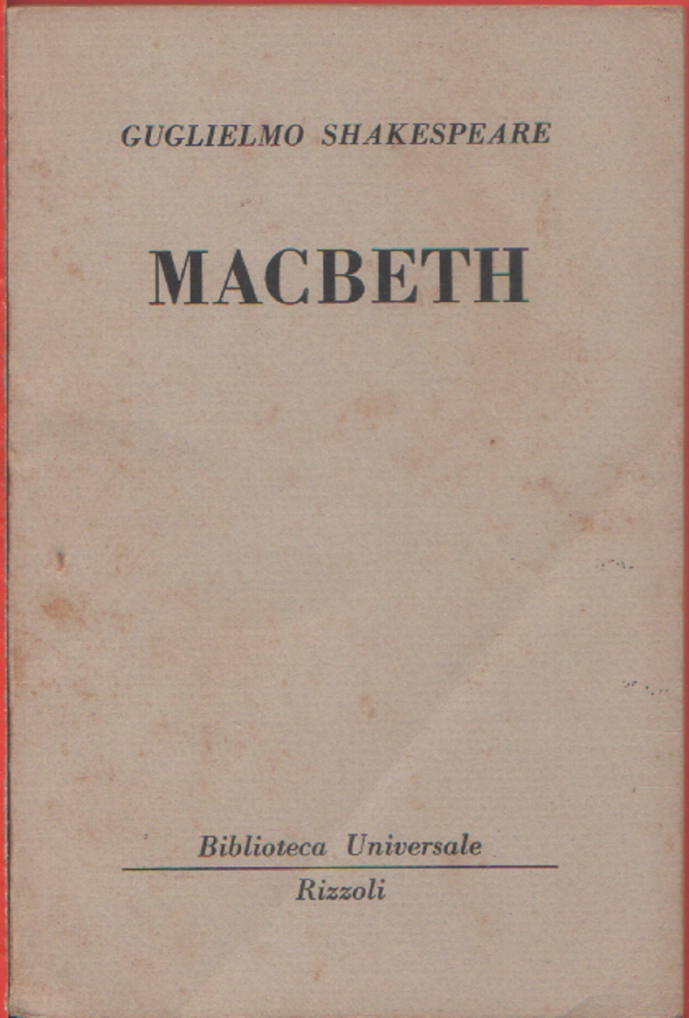 Macbeth (351 B.U.R.) - Gugliemo Shakespeare