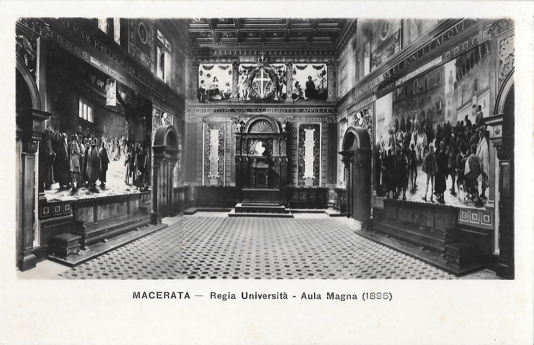 Macerata. Regia Università. Aula Magna. Non viaggiata, originale