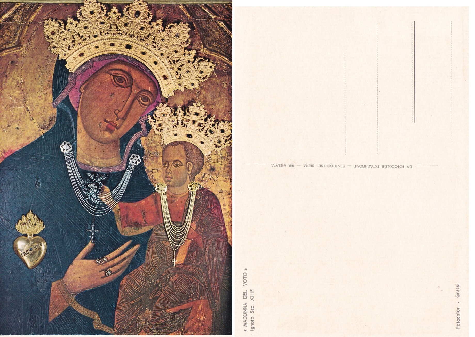 Madonna del Voto. Ignoto sec. XIII - Non viaggiata