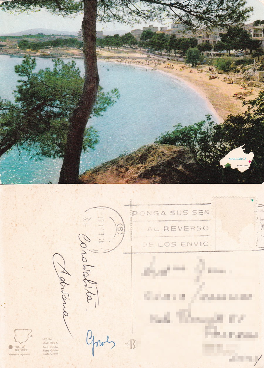 Mallorca. Porto Cristo. Viaggiata