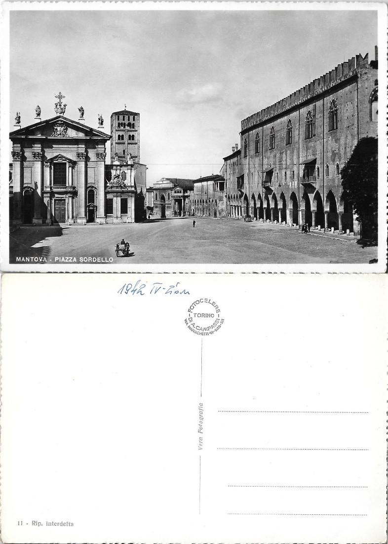 Mantova. Piazza Sordello. Non viaggiata, data 1942