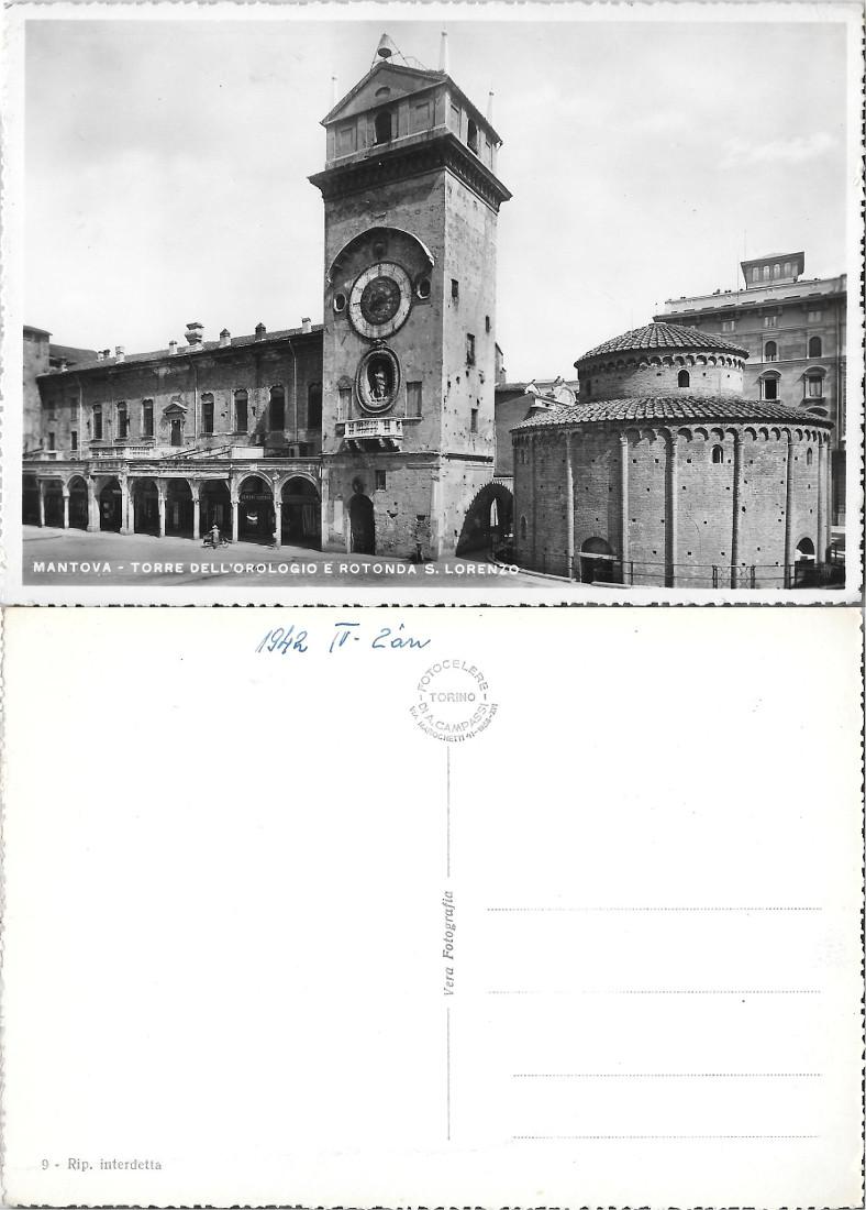 Mantova. Torre dell'Orologio e Rotonda S. Lorenzo. Non viaggiata, data …