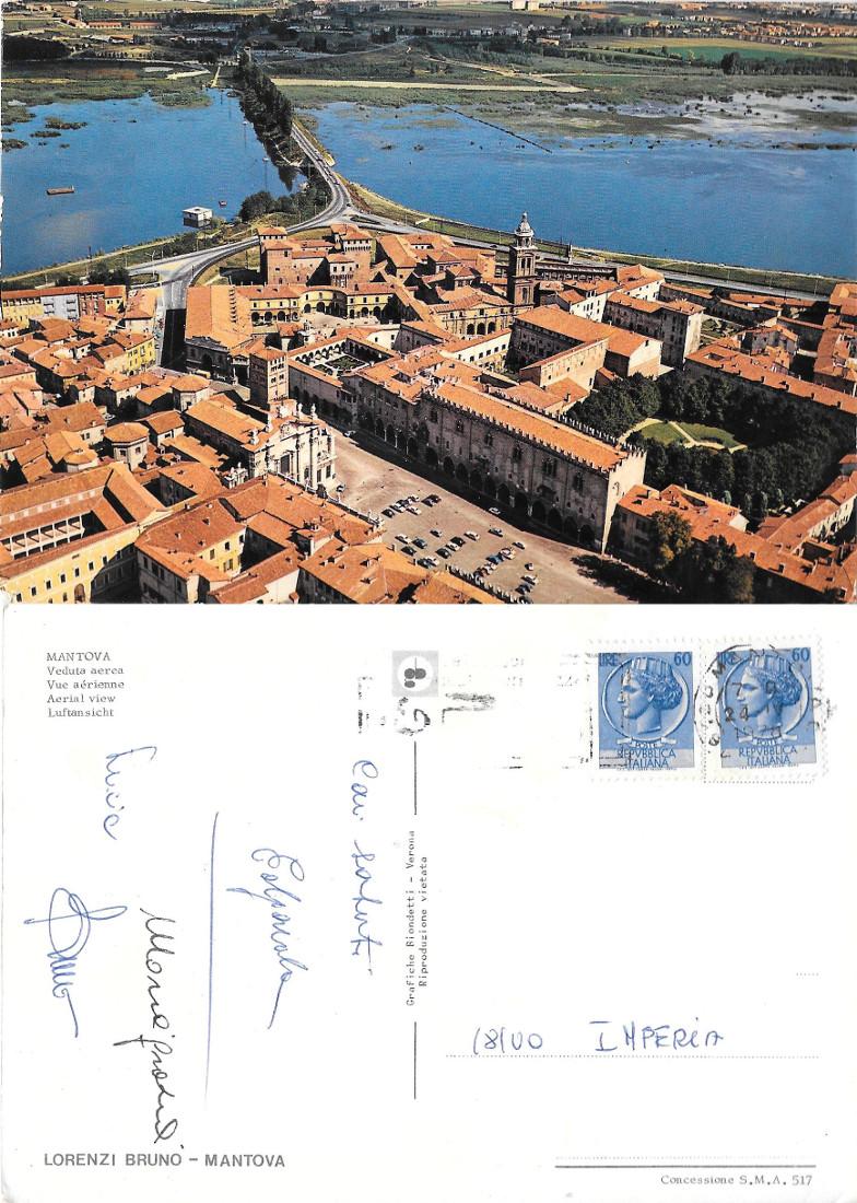 Mantova. Veduta aerea. Viaggiata 1978