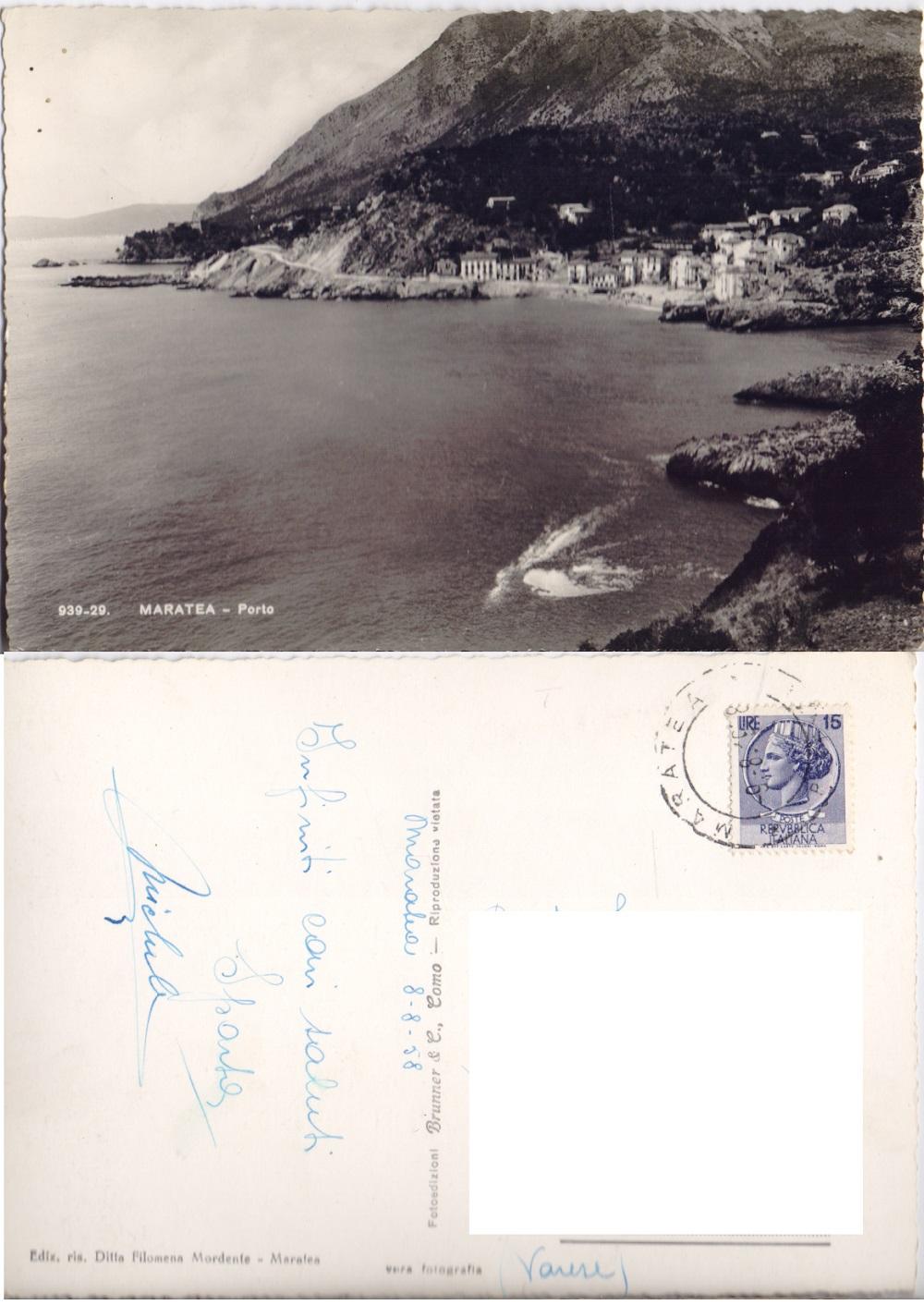Maratea. Porto. Viaggiata 1958
