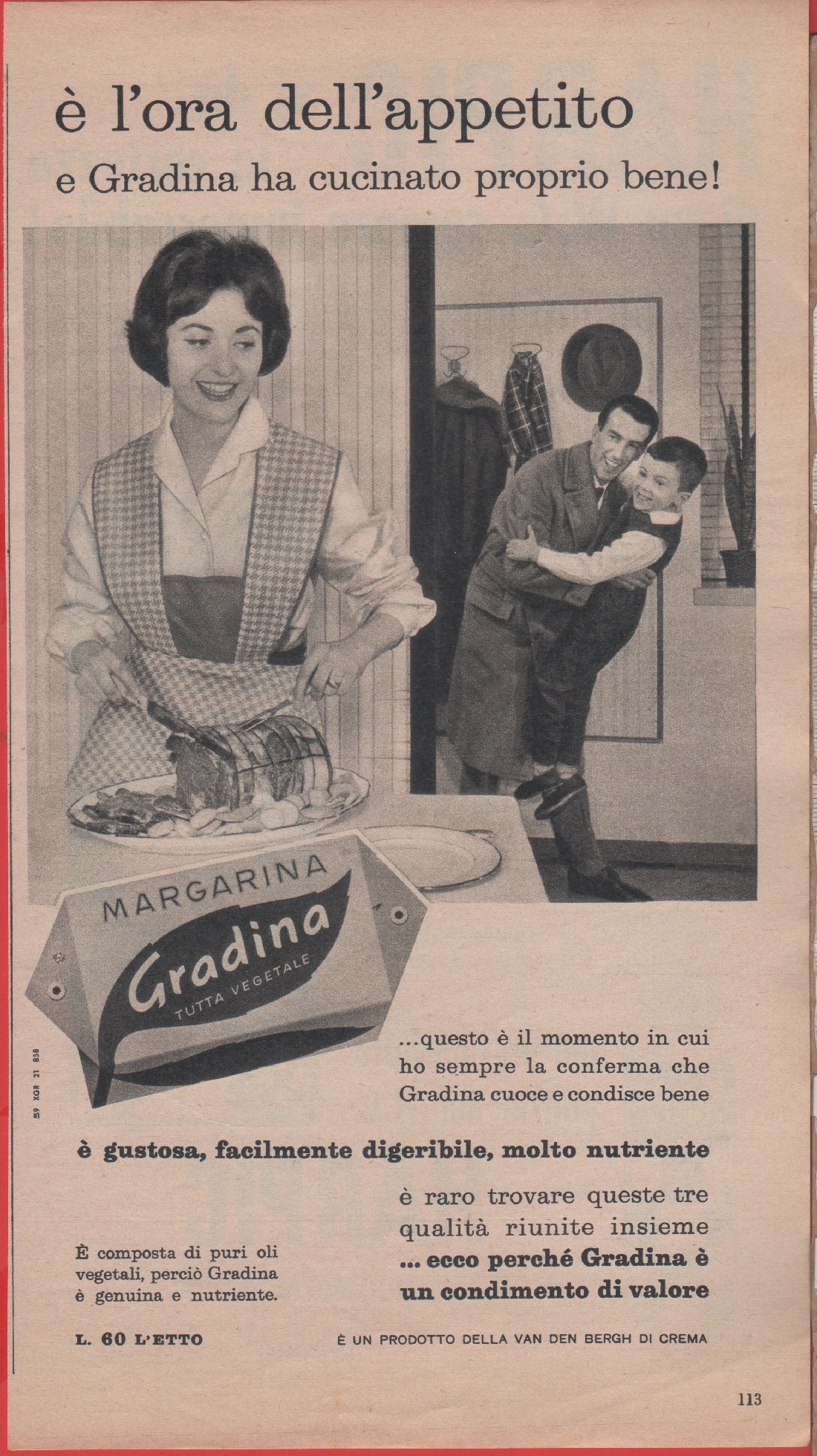 Margarina Gradina. Advertising 1959