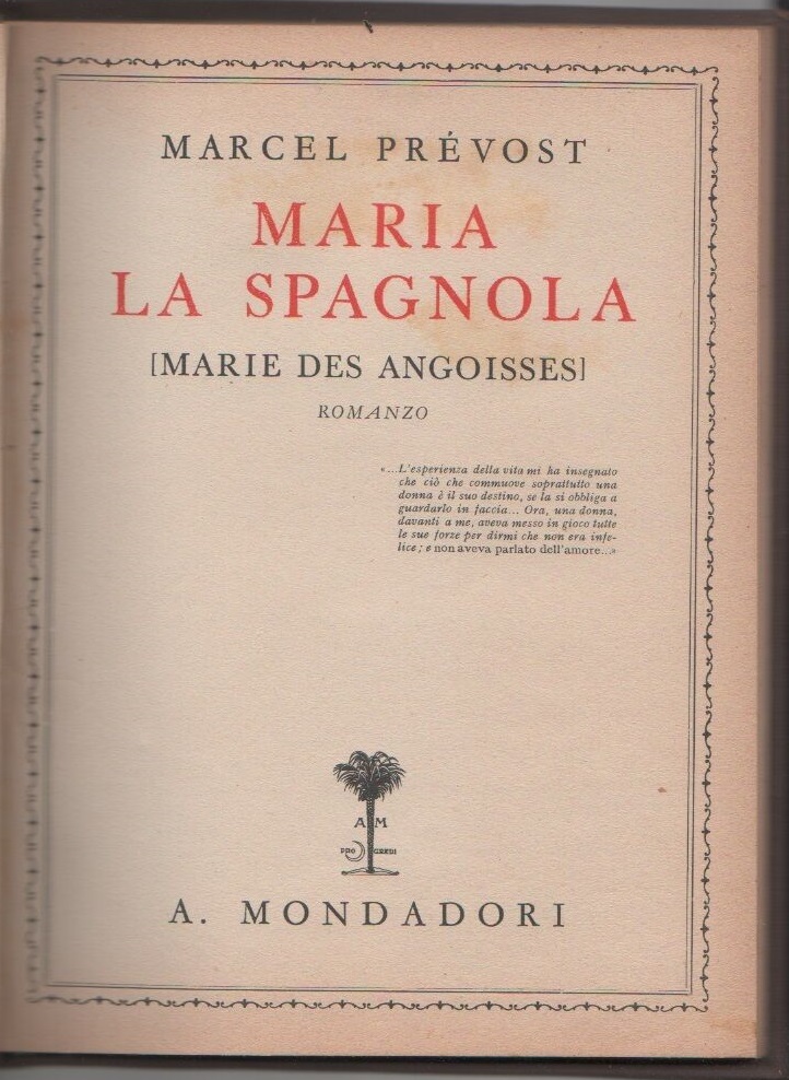 Maria la spagnola - Marcel Prevost
