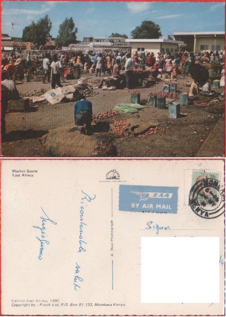Market scene. East Africa. Viaggiata daKenya 197?