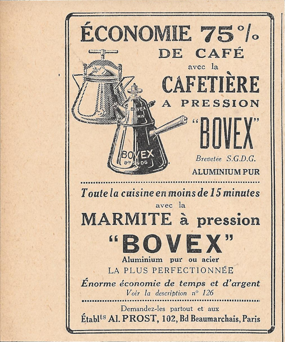 Marmitte à pression Bovex - Advertising 1928