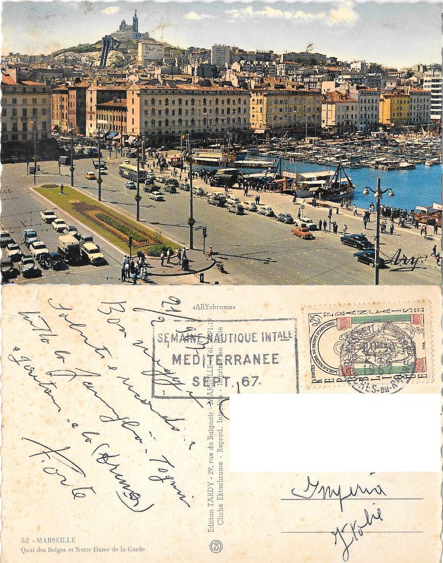 Marsiglia. Quai des Belges e Notre Dame de la Garde. …