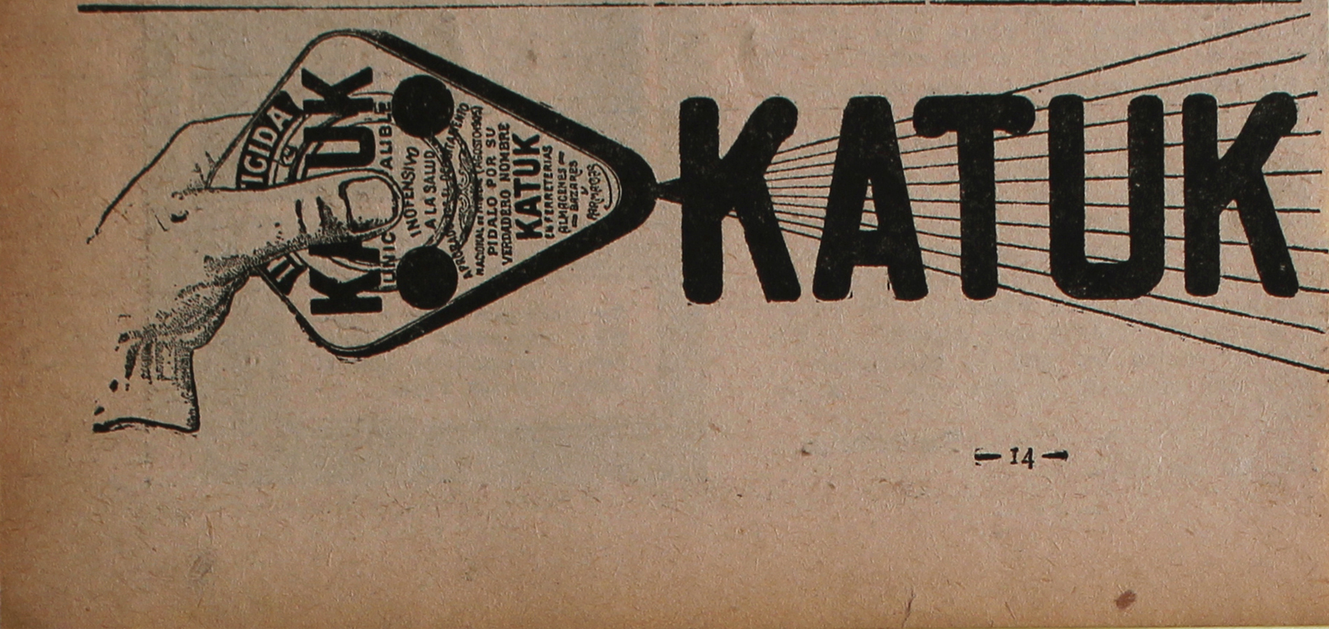 Mate moscas Katuk - Advertising 1922