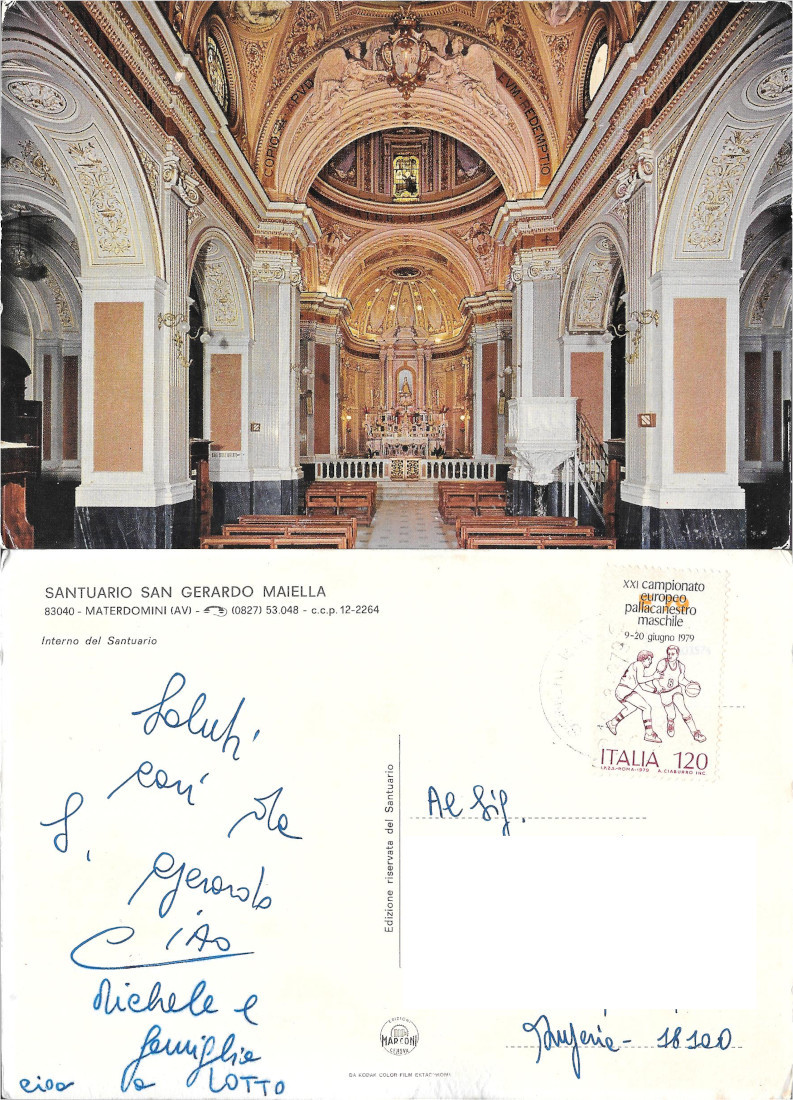 Materdomini (AV). Santuario San Gerardo Maiella. Viaggiata