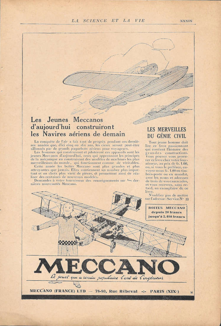 Meccano - Advertising 1928
